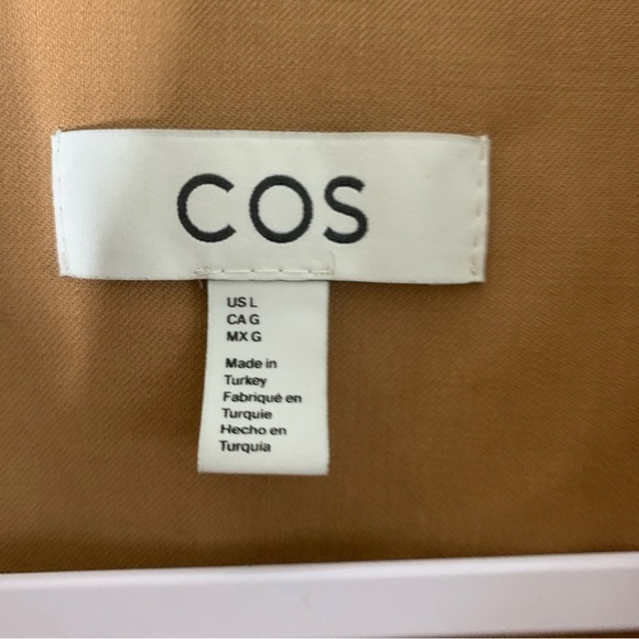 COS Womens wool blend utility shirt dress long L - Picture 8 of 12